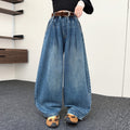 Girls' Loose Curved-Leg Wide-Leg Jeans - Fall Style