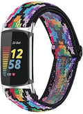 Amazon ebay Hot Sale Nylon Day Lettering Clasp Adjustable Band Fits fitbitcharge5 Ethnic Style