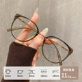 Beesfen 25021J Ultra-Light Titanium Retro Cat-Eye Glasses Bare Face Women Face-Slimming Cold Tea Glasses Wholesale Cinnabar Sun
