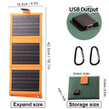 Solar folding bag 30% off USB charger outdoor camping mobile phone replenishment photovoltaic power generation panel 5V10W voltage stabilization