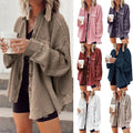 Women's Fall Casual Fashion Lapel Collar Asymmetric Neckline Shirt + Jacket 2026 - Apricot
