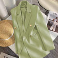 Women's Fall Korean School Loose Blazer + Top 2026 | Casual Blouse - Houndstooth Pants