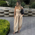 Spring-Summer Casual Relaxed Cotton Loose Wide Leg Lantern Pants
