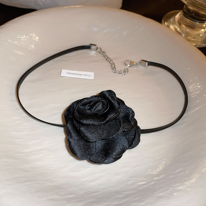 French Rose Ribbon Choker Necklace - view 10