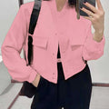 Women's Fall Stand Collar Jacket 2026 | Trendy Jacket - Apricot