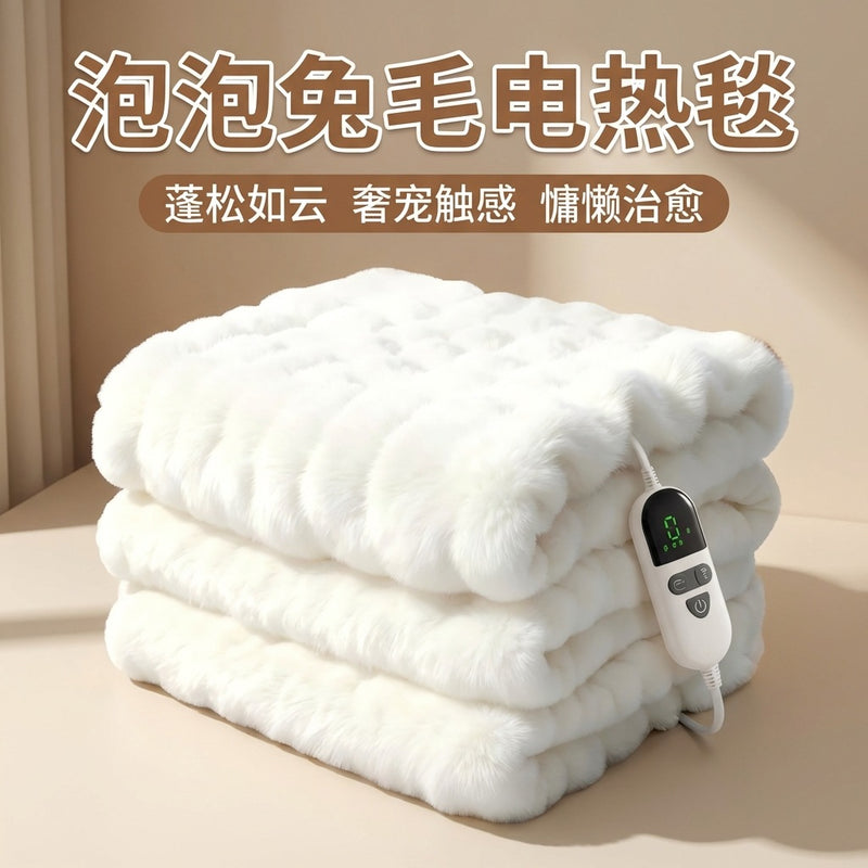 Electric Blanket Throw - Soft Fleece, Washable, Heated