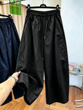 Summer Korean Fashion High Waist Lightweight Wide Leg Pants + Pants