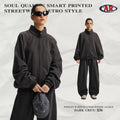 Men's Fall/Winter Western Brushed 410G Zip Stand Collar Hoodie - Warmth