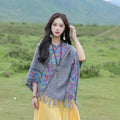 Women's Ethnic Elegant Knit Shawl + Cape 2026 - White