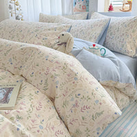 Wind Grain Whisper / 0.9m Bed - 3-Piece Flat Sheet - Fits 150x200cm Duvet