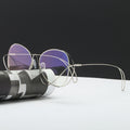 Women Premium Face-Slimming Retro Chinese Style Half-Rim Prescription Glasses Frame Plano Frame