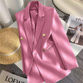 Women's Fall Korean School Loose Blazer + Top 2026 | Casual Blouse - Houndstooth Pants