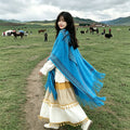 Women's Ethnic Shawl + Cape 2026 - Yellow