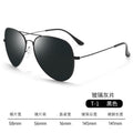 Polarized Sunglasses Men Fashionable Big Frame Pair Bridge Metal Aviator Pilot Glasses UV-Proof Glass Sunglasses