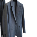 Women's Office Slimming Straight Leg On-Shoulder Blazer 2026 - Gray