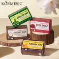 跨境外贸KORMESIC玫瑰皂soap彩盒深层清洁护理温和厂家现货批发