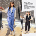 Girls' Korean Blazer & Vest Set