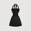 Women's Elegant Halter High Waist Slim Mini Dress