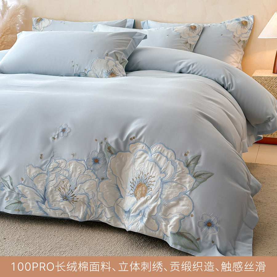 Floral Man Cotton Sateen 4-Piece Bedding Set - view 2