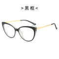 Retro Anti-Blue Plano Overseas Western Influencer Glasses Frame Trendy Photochromic Plano Cat-Eye Glasses