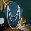 Korean Fashionable Premium Choker Elegant Retro Simple Multi-Layer Pearl Sweater Chain Elegant Necklace Women
