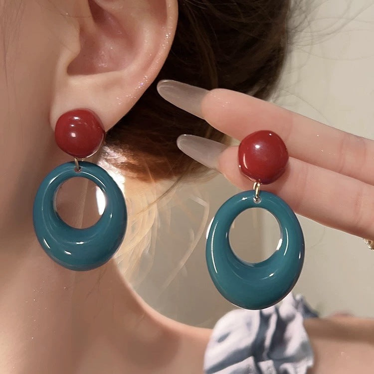 Oversized Pleated Flower Clip-On Earrings - view 4