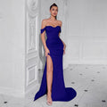 Women's Off-Shoulder Strapless Classic Premium Socialite Evening Gown Banquet