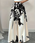Spring-Summer Casual Fashion Printed Wide Leg Pants + Pants