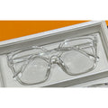 Big Frame Retro Plano Women Face-Slimming Glasses Full-Frame Asymmetric Lens Clear Frame Men Trendy Anti-Blue