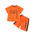 children's short-sleeved football suit, boy's sportswear, girl's quick-drying breathable shorts, med