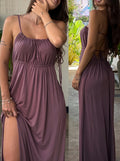 Backless Camisole Loungewear Long Dress, 2-Way Wear