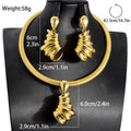 2025 New Overseas Middle East Accessory Minimalist Croissant Necklace Earrings Set Women Personality Unique New Trendy