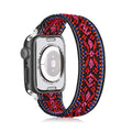 For appleiwatch Watch Band s5678 Third Gen Stretch Jacquard Leopard Apple Nylon Woven Single Row Band