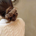 Retro Simple Velvet Large Cord Hair Tie Hair Tie Girls 5 Year New Elastic Band Women Tie Head Hair String Elegant Leather Set
