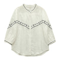 Women's Spring-Summer Slimming Mesh Embroidered 3/4 Sleeve Cardigan + Shirt 2026 - White