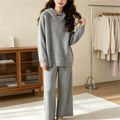 Fall-Winter Relaxed Knit Wool Sweater + Pants + Top 2-Piece Set