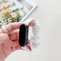 Fits Apple Xiaomi Band 9 / 8 Extreme Narrow Fashionable Style Wrist Strap Simple Solid Glossy Light Silk Hair Tie Stretch Band
