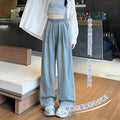 Summer Retro Tencel High Waist Lightweight Loose Wide Leg Pants