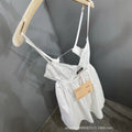 Haute Couture Letter Logo Floral Embroidered Camisole Lace Dress