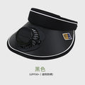 adult hat with fan, women's solar fan hat, charging dual-purpose sunshade, empty top, large brim, ko