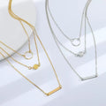 EU/US Import Bestseller Fashionable Accessory Simple Design Detail 3 Layer Choker Personality Versatile Long Style Necklace Wholesale