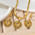 Stainless Necklace Earrings Set Wholesale Overseas South Beautiful Fashionable Geometric Simple Heart 2-Piece Set Women