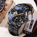 POEDAGAR Men Self-Winding Mechanical Watch Waterproof Glow Steel Band Mens Watch Live Export Bestseller Watch