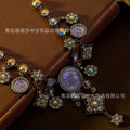 Vintage Accessory Premium vintagekf Sleeping Dream Angel Holographic Personality Stud Cute Sweet Heavy-Duty Necklace