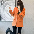 Women's Spring Office Korean Petite Blazer + Top 2026 | Casual Blouse - Red
