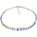 Western Niche Square Piece Crystal Choker In Stock Fashionable Accessory Trendy Exquisite Simple Design Detail Necklace Wholesale