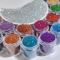 Laser Silver Fine Glitter Powder - DIY Nail Art & Resin Craft Shimmer