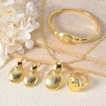 Overseas Dubai Gold 18K Bride Knot Wedding Western Personality Necklace Bracelet Set Earrings Banquet Accessory Set
