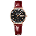 Cypress Reach Eggplant New Waterproof Glow Ladies Watch Women Student Korean Trendy Pair Date Quartz Watch Ultra Thin