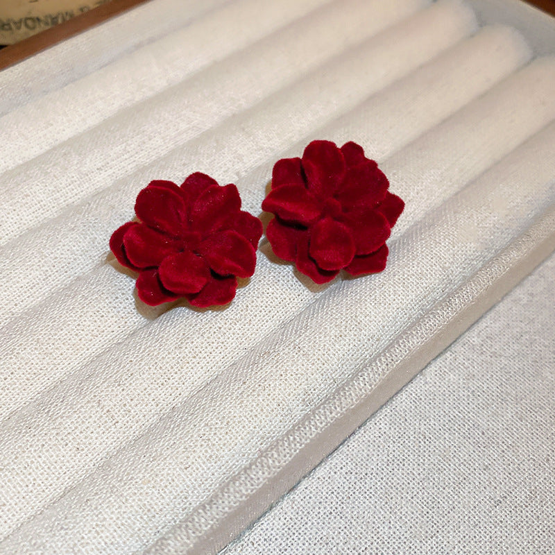 Vintage Enamel Oval Flower Earrings - view 10